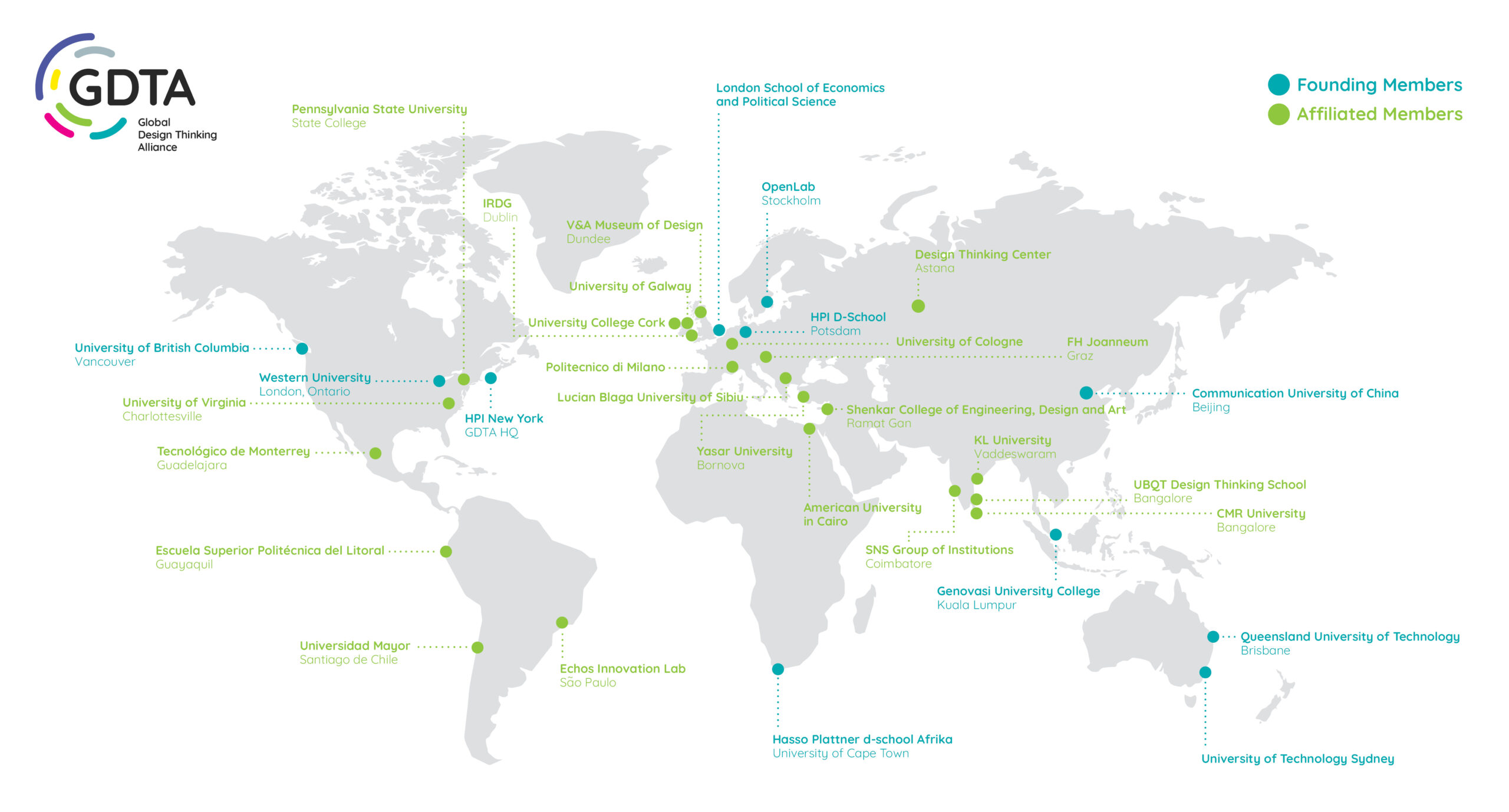 Global Design Thinking Alliance Map